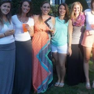 Womens M Silk Orange print maxi dress